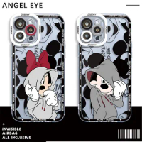Disney Mickey Minnie Mouse Case for Redmi 12C 9T 9A 13C 10 9C 10A 12 10C 9 Transparent Soft Cover