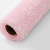 1METER Kain Tile Salju - Kertas Wrap Snow - Bahan Buket Bunga Tile007 - Pink Muda