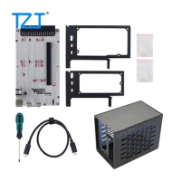 TZT TH3P4G3 Mini External GPU Dock + SFX/ATX Power Supply Case for Laptop Thunderbolt-Compatible 3/4