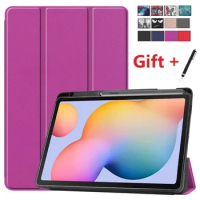 2020 New Galaxy Tab S6 Lite Case with Pen Holder Tri-Fold Case Cover Compatible Samsung Galaxy Tab S6 Lite 10.4 Inch with Pen