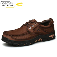 Camel Active Men Shoes 2021 Spring Autumn New Arrival GENUINE Leather Comfortable Office Men Soft Sole Lace-up Casual Shoes