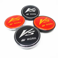 4pcs 60mm 51mm VS W Work Wheel Center Cap For WORK T1S/F2S/D3S/W4S/V5S Rims Cover 56mm Emblem Badge Sticker Accessories