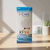 Masker KF94 Isi 20pcs Hitam I-Care