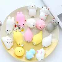 26 Style Squishy Slow Rising Jumbo Toys Animals Cute Kawaii Squeeze Cartoon Toy Mini Squishies Cat rebound Animal Gifts Charms
