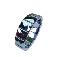 Natural Tera Hertz Stone Geometric Facet Bracelet Fashion Gemstone Bracelet Healing Quartz Crystal For Women Jewelry Gifts