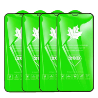 Pelindung skrin untuk iPhone, 1 hingga 4 keping, penutup 20D penuh, kaca terbaja, untuk iPhone 14 Pr