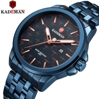 2020 Men Business Quartz Watch Luxury Automatic Date KADEMAN TOP Brand New Arrival Casual Male Wristwatch Military Sport Watches