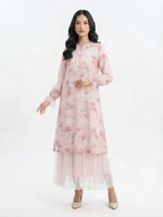 Eprise Gamis Lengan Panjang Pink DE07C | Gamis Wanita 2XL