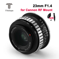 TTArtisan 23mm F1.4 Camera Lens Manual Focus APS-C for Canon EOS R RF EOS R RP R5 R6 R7 R10 Mount Cameras