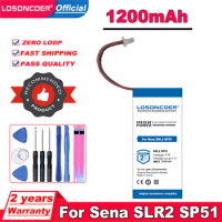 LOSONCOER 1200mAh for Sena SLR2 SP51 SHOEI GT-Air II,2019 SHOEI Neotec II Headset Battery