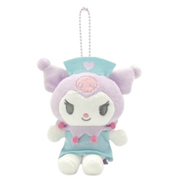 小禮堂 【限購排單不保單】Sanrio 三麗鷗 酷洛米 絨毛玩偶吊飾 (淺藍紫護士 變裝50週年)