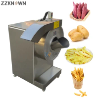 Stainless Steel Electric French Long Strip Potato Fries Machine Potato Peeling Cutting Potato Chip Plant