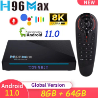 RK3566 Quad Core Smart TV Box Android 11 H96 MAX 3566 8K Media Player Set Top Box 4GB RAM 32GB ROM 2.4G/5G Dual WiFi 1000M TVBOX