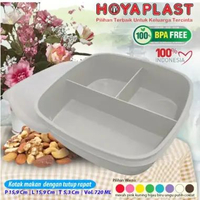 HOYAPLAST Kotak Makan Dengan Tutup Rapat / Lunch Box Tutup Rapat BPA Free Putih