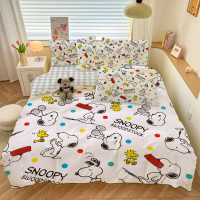 Set Selimut & Cadar Ultra Lembut, Franco Peanuts Klasik Buddy, 4 Keping, Saiz Katil Bujang, Produk B