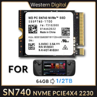 Western Digital WD SN740 1TB 2TB Internal SSD M.2 2230 NVMe PCIe 4.0x4 Sequential Read 5150Mb/s for Tablet PC Desktop Rog Ally