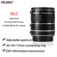 Viltrox DG-C Camera Lens Adapter Ring Auto Focus Macro Extension Tube for Canon EOS EF Lens DSLR Camera Canon EOS 60D EOS 80D