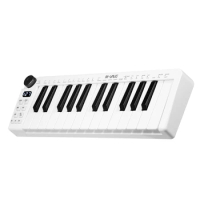 M-VAVE SMK-25mini MIDI Keyboard Rechargeable 25-Key MIDI Control Keyboard Mini Portable USB Keyboard MIDI Controller