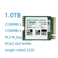 Single-sided 2230 1TB SSD M.2 M-key NVMe PCIe3.0x4 Solid State Disk 1.0TB Compatible for Pro 7 8 X book3 laptop3 laptop4 go Deck