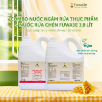 [SALE] Combo Nước Ngâm Rửa Thực Phẩm Fuwa3e 3,8L + Nước Rửa Chén Fuwa3e 3,8L - Eco Enzyme an toàn ch