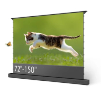 YuTong 72 inch~120 inch t-prism Ambient Light Rejecting Motorized Floor Rising projector Screen for Ultra short throw projector