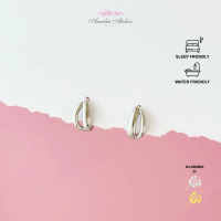 Aurelia Atelier S925 Post Virelle Huggie Hoop Earrings | Anting Gelung Virelle
