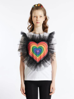 เสื้อยืดผู้หญิง รุ่น WHITE FREEDOM HEART สีขาว