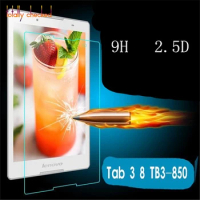 For Lenovo Tab3 Tab 3 850 TB3-850F TB3-850M tab3-850 8" + Cleaning Kit + Strong Box 9H Tempered Glass Screen Protector Film