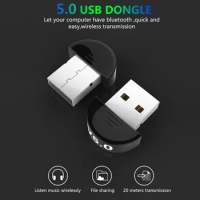 Usb Bluetooth 5.0 Dongle Adapter For Pc Speaker Wireless Music Audio Receiver Transmitter Bluetooth Adapters Car Accessories