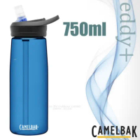【CAMELBAK】eddy+ 多水吸管水瓶RENEW 750ml.運動水壺/專利咬嘴/CB2465401075 牛津藍