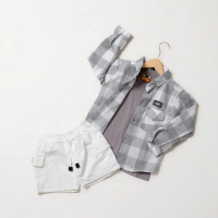 Oh kids - [ 3 in 1 ] Setelan Kemeja Flanel Anak Usia 1-6 Tahun Laki-Laki Perempuan Lengan Panjang