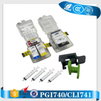For canon pg740 cl741 smart ink cartridge for cannon mg3170 mg3270 mg2170 mx517 printer cartridge with syringe clip tools