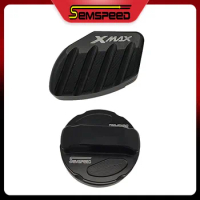 Latest For Yamaha XMAX 300 250 125 2020 SEMSPEED CNC Motorcycle Side Stands Pad Support Plates Gasoline Oil Filler Tank Cap Kits