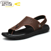Camel Active 2021 New Design Summer Antiskid Gladiator Leather Comfortable Sandals Men Casual Breathable Flat Fashion shoes