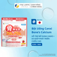 Bột Canxi Cá Tuyết Fine Bone's Calcium For Kids FINE JAPAN Hỗ Trợ Bổ Sung Canxi - Vị Dâu