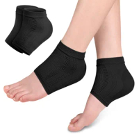 Mesh Gel Silicone Heel Socks Foot Cover Moisturizing Anti-wear Anti-dry Cracking Half Short Socks Heel Cover Pads Heel Protector