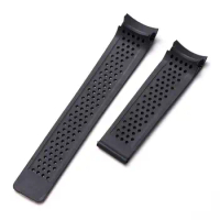PCAVO 22mm 24mm Rubber Waterproof Watch Band For TAG HEUER CARRERA Men Women Watch Strap Watch Bracelet Belt