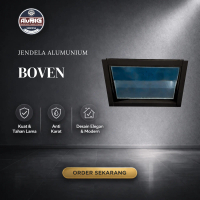 Jendela Boven Aluminium Zigzag Kusen 3 Inch Tinggi 60 CM (Free Packing Kayu)