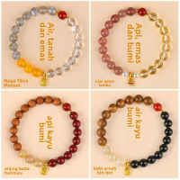 Gelang Kristal 5 Unsur: Tenaga Diri Seimbang, Sesuai Semua Zodiak, Kualiti Terbaik