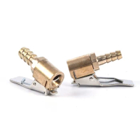 Brass Car Tyre Inflator Valve Connector Air Chuck Tire Clip Lock-on Adapter Air nozzle adapter of vehicle mounted inflation pump