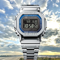 【CASIO 卡西歐】G-SHOCK 電波 藍牙 太陽能電力 耀眼湛藍 男錶(GMW-B5000D-2)