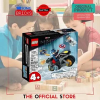 LEGO Original MARVEL SUPER HEROES 76189 Captain America and Hydra Face-Off - Mainan Anak Motor Super
