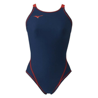 MIZUNO EXER SUITS 女泳衣 連身中叉泳衣 N2MA826075 海軍藍x紅【iSport愛運動】