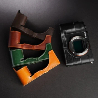 Handmade Genuine Leather Camera case Video Half Bag Camera Bodysuit For sony Alpha a7c αa7C