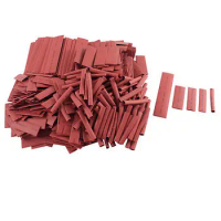 500pcs Red 2:1 Heat Shrink Tubing Shrinkable Tube Cable Wrap 50mm 100mm 5 Sizes