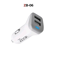 Charger Mobil Zbox ZB-06 3.4A dengan Kabel Micro LED dan 2 Port - Cable Micro