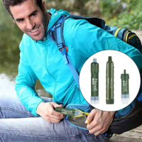 Portable Water Filter Straw Outdoor Water Filter Compact Outdoor Water Purifier Straw Kit for Emergency Survival for Camping