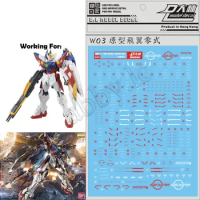 for MG 1/100 XXXG-00W0 Wing Proto Zero D.L Model Master Water Slide pre-cut Caution Warning Details Add-on Decal Sticker W03 DL