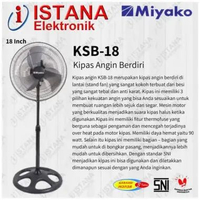 MIYAKO KIPAS ANGIN 18 INCH BESI BERDIRI/STAND FAN KSB-18