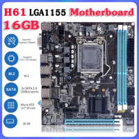 H61 Motherboards LGA 1155 DDR3 Memory 16GB M-ATX Desktop Mainbord For LGA1155 Socket Core i3 i5 i7 CPU HDMI VGA Main Board